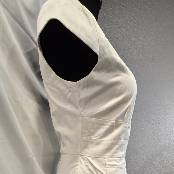 Guess Los Angeles Dress Size 6 Off White Bodycon Front Zip - Picture 7 of 15